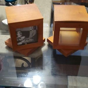 Wood Photo Cubes